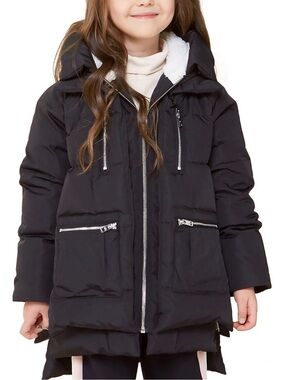 Orolay Thickened Hooded Down Coat Black Size 11/12